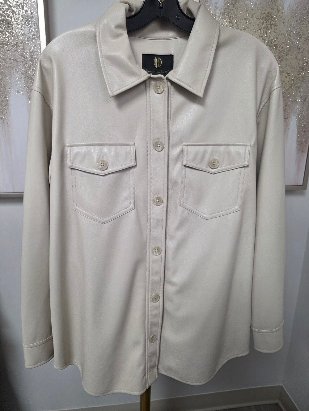 House Of Harlow Faux Leather Shacket